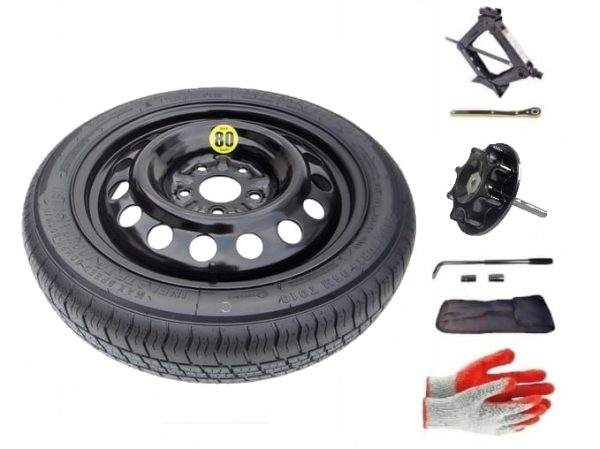 Spare wheel + set with mounting bolt Nissan Pulsar I (2014-2018) - 125/70R16
