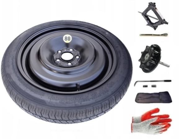 Spare wheel + set with mounting bolt Fiat 500X I (2014-present) - 18 inches