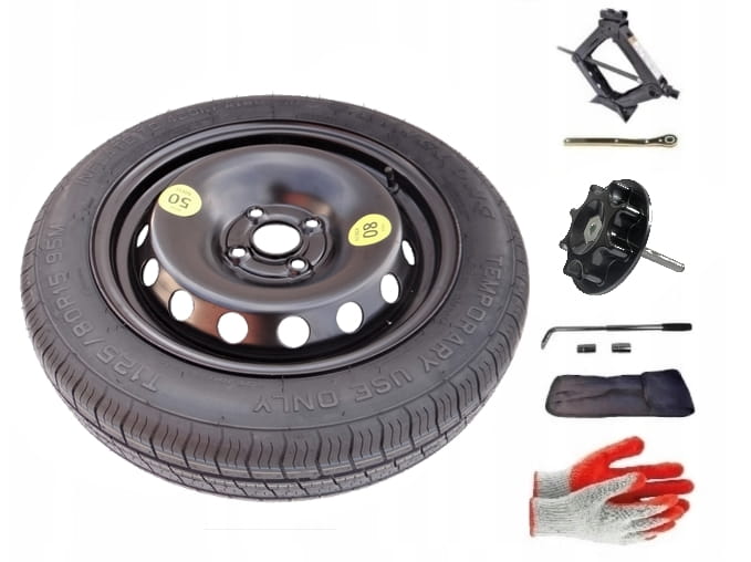 Space-saver wheel + set with mounting bolt Honda Jazz III (2015-2020) - 15 inches