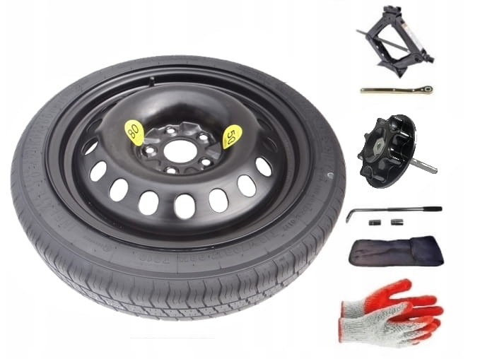 Spare wheel + set with mounting bolt Nissan Leaf I (2010-2017) - 17 inches