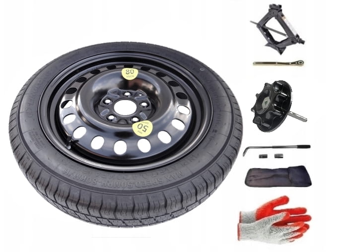 Spare wheel + set with mounting bolt Nissan Qashqai I (2007-2013) - 17 inches