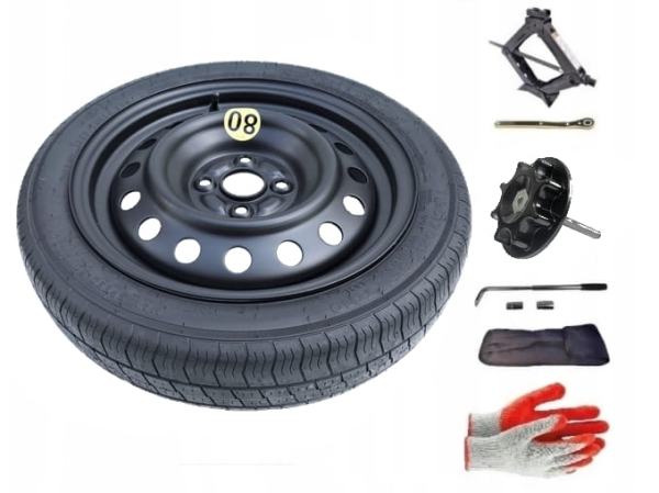 Spare wheel + set with mounting bolt Toyota Yaris III (2011-2020) - 15 inches