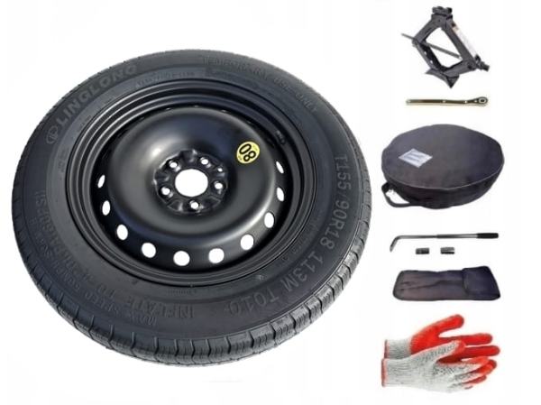 Spare wheel + cover set Tesla Model X SUV I (2015-present) - 18 inches