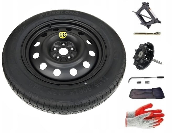 Spare wheel + set with mounting bolt Nissan X-trail III (2014-2022) - 17 inches