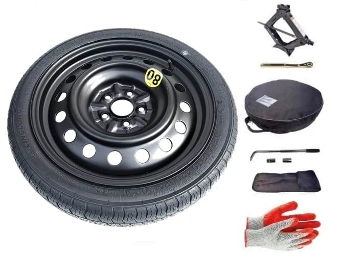 Spare wheel + set with cover Volkswagen Polo Cross IV (2006-2009) - 16 inches