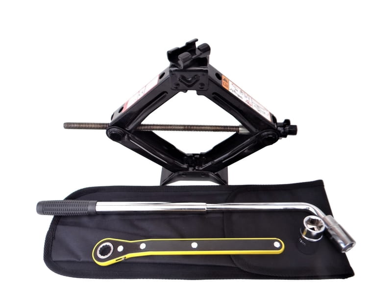 Jack set 1.5 T + telescopic wheel wrench + cover