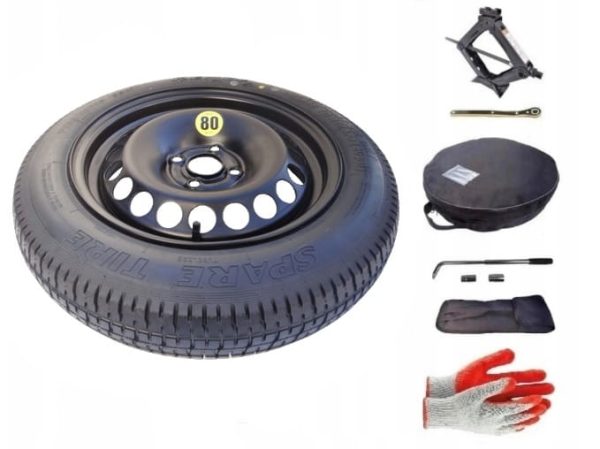 Spare wheel + set with cover Fiat Grande Punto I (2005-2012) - 15 inches
