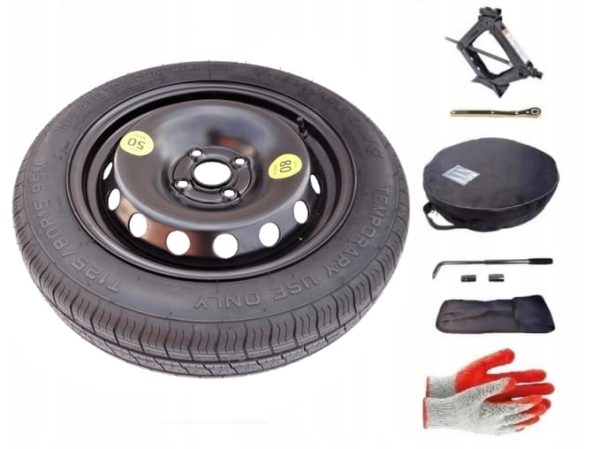 Spare wheel + set with cover Opel Calibra I 4x100 (1990-1997) - 15 inches