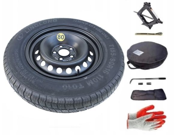 Spare wheel + set with cover Volkswagen Tiguan I (2007-2015) - 16 inches