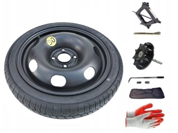 Spare wheel + set with mounting bolt Mazda 2 I (2003-2007) - 16 inches